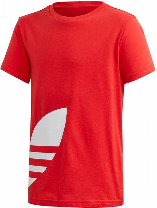 Adidas Big Trefoil basisschool T Shirts Red 93% Katoen, 7% Polyester