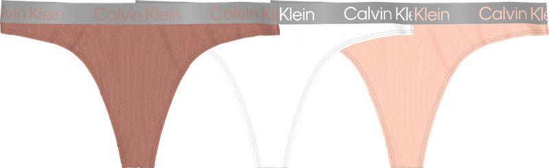 Calvin Klein dames 3 pack string oranje/wit/perzik