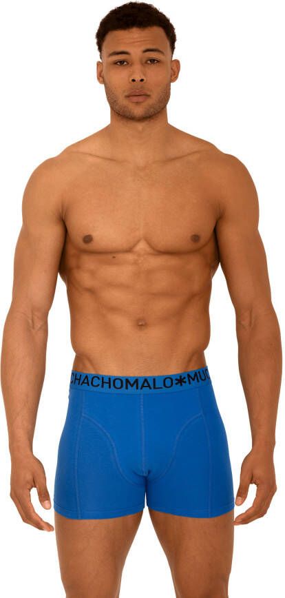 Muchachomalo Boxershorts 7 Pack Solid 1010 Blauw Groen