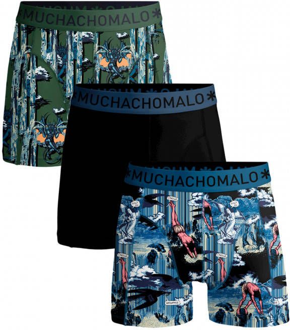 Muchachomalo Jongens 3 pack boxershorts waterfalls
