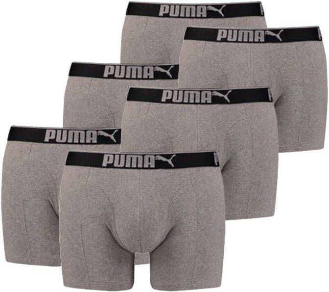 Puma 6 pack lifetyle ueded cotton boxerhort grey