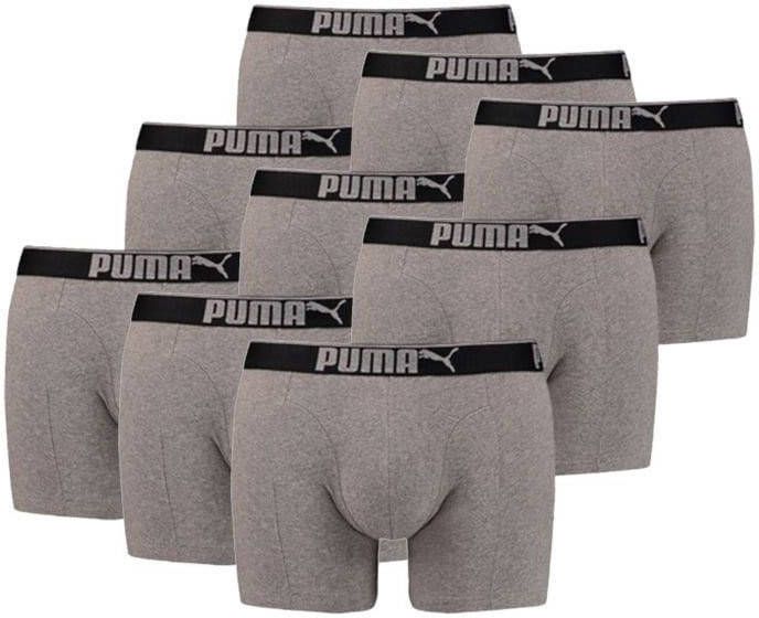 Puma 9 pack lifetyle ueded cotton boxerhort grey