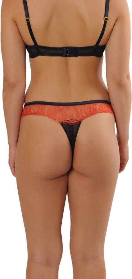 Sapph string Ludivine donkerblauw/roze