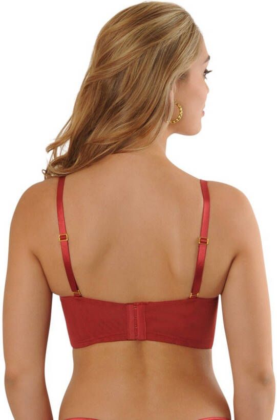 Sapph voorgevormde longline beugelbh Scarlet rood/oranje
