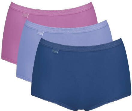 Sloggi dames basic 3 pack maxi/paars/roze
