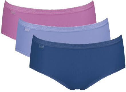Sloggi dames basic 3 pack midi/paars/roze