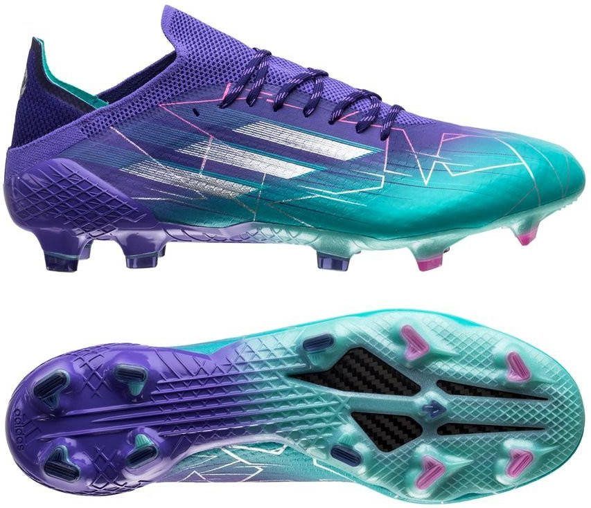 adidas X Speedflow.1 Gras Voetbalschoenen(FG)Paars Turquoise Zilver