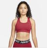 Nike Dri FIT Swoosh Non padded sport bh met medium ondersteuning Rood online kopen