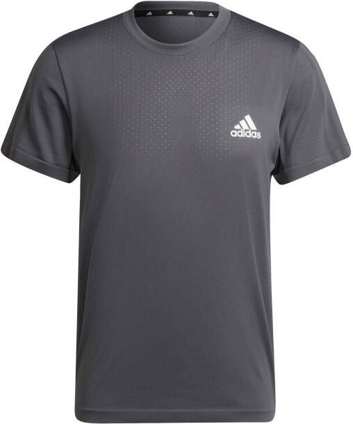 Adidas Performance Senior sport T shirt grijs/wit