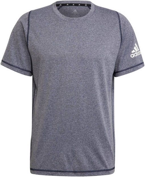 Adidas Performance sport T shirt donkerblauw/wit