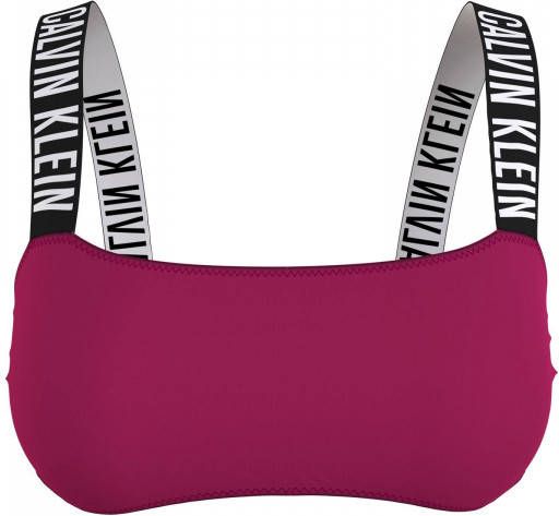 Calvin Klein Swimwear Bandeau bikinitop Classic met opschriften bij de bandjes