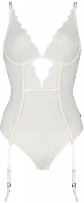 Hunkemöller Noir stringbody met beugel Anouk wit