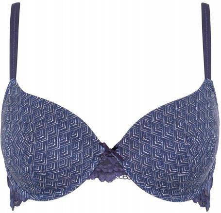 Lascana voorgevormde beugelbh met all over print donkerblauw