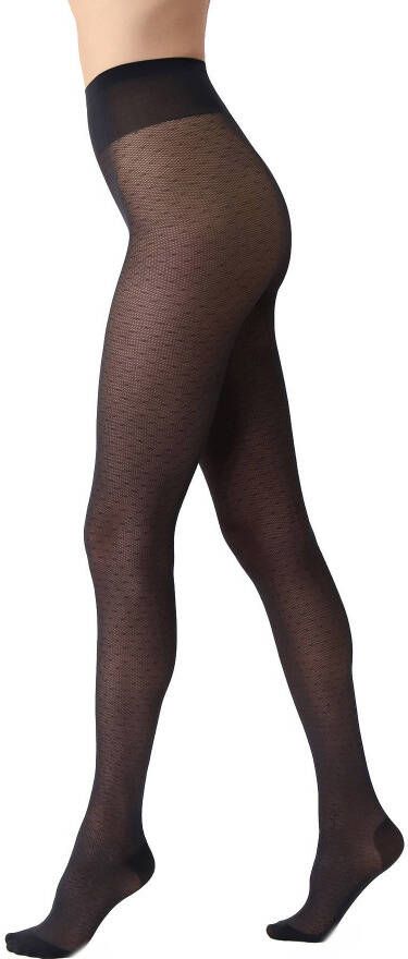 Oroblu panty met all over print 30 denier zwart