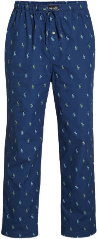 POLO Ralph Lauren pyjamabroek met all over print blauw